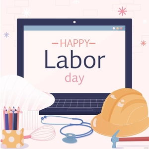Modern Labor Day Vector
