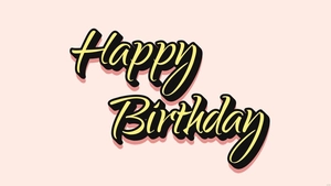 Happy Birthday Typography Background