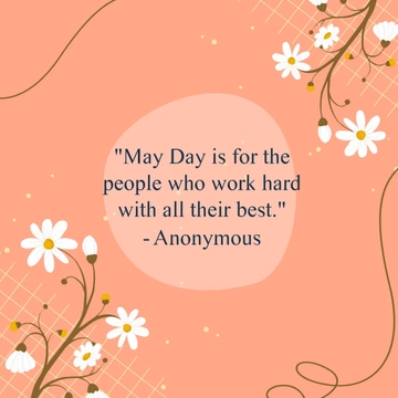Free Happy May Day Quote Template to Edit Online
