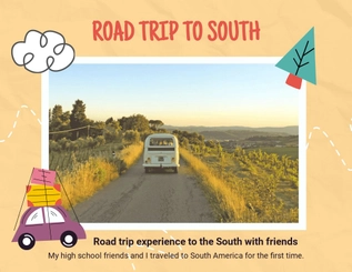 Free Roadtrip Scrapbook Template to Edit Online