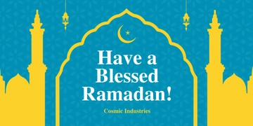 Free Simple Ramadan Banner Template to Edit Online