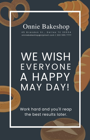 Free May Day Wishes Poster Template to Edit Online