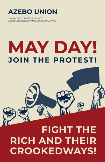 Free Communist May Day Poster Template to Edit Online