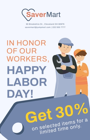 Free Labor Day Poster Template to Edit Online