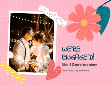 Free Engagement Scrapbook Template to Edit Online