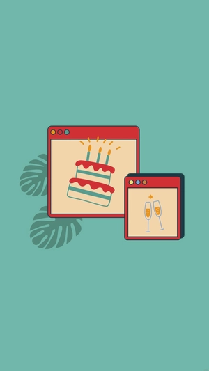 Vintage Happy Birthday Mobile Background