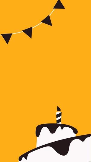 Black And White Happy Birthday Mobile Background