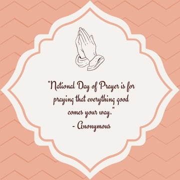 Free National Day Of Prayer Quote Template to Edit Online