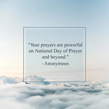 Free Inspirational National Day Of Prayer Quote Template to Edit Online