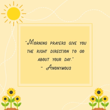 Free Morning Prayer Quote Template to Edit Online