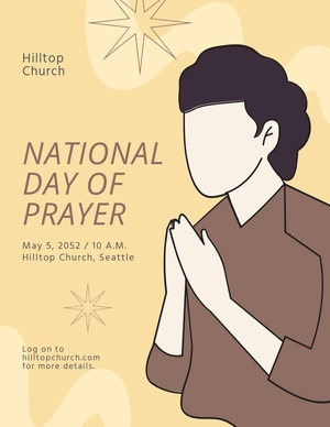 National Day Of Prayer Church Flyer