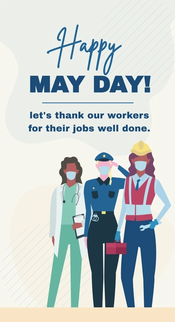 Free Happy May Day Whatsapp Status Template to Edit Online
