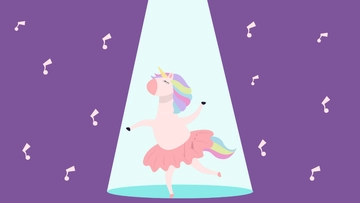 Free Dancing Unicorn Background Template to Edit Online
