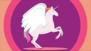 Winged Unicorn Background