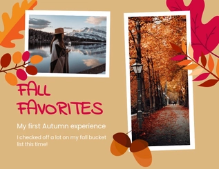 Free Fall Scrapbook Template to Edit Online