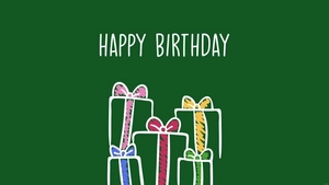 Chalkboard Happy Birthday Background