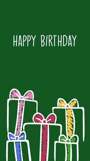 Chalkboard Happy Birthday Mobile Background