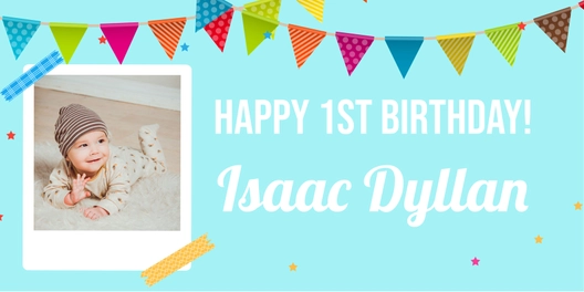 1st Birthday Tarpaulin Template