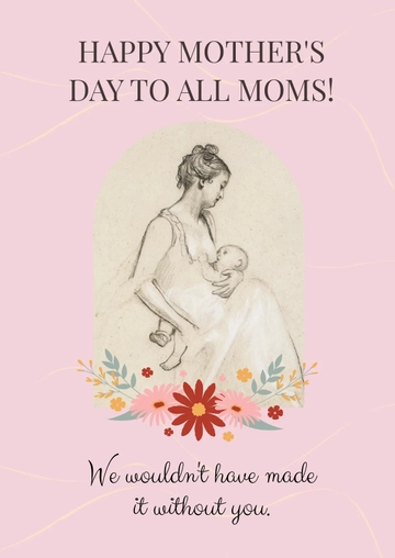Free Happy Mother's Day To All Moms Template to Edit Online