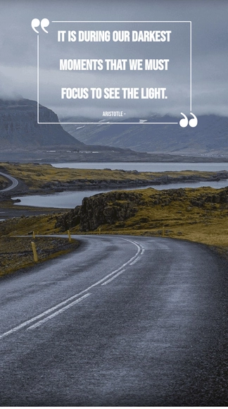 Aristotle - It is during our darkest moments that we must focus to see the light.