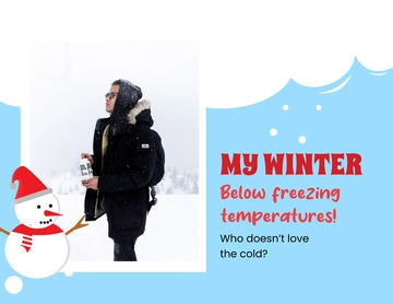 Free Winter Scrapbook Template to Edit Online