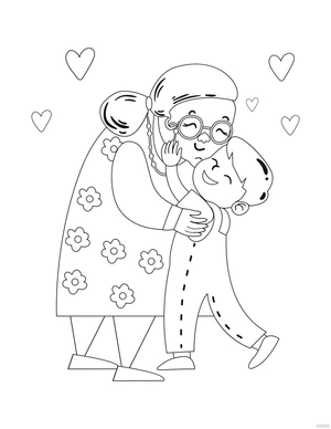 Mother's Day Coloring Page For Grandma