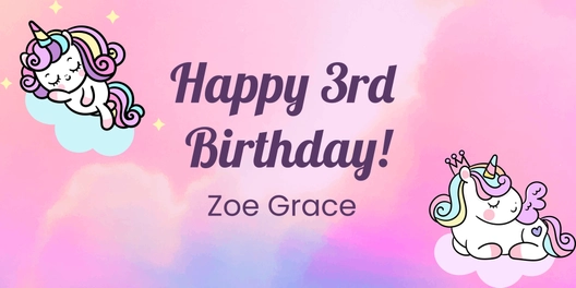 Unicorn Tarpaulin Template