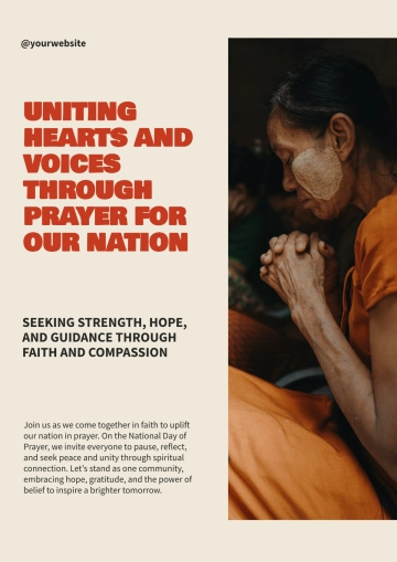 Free National Day Of Prayer Faith Poster Template to Edit Online