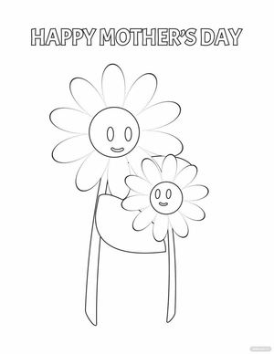 Preschool Mother's Day Coloring Page