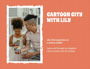 Free Cartoon Scrapbook Template to Edit Online