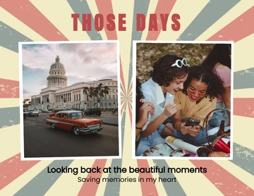 Free Retro Scrapbook Template to Edit Online