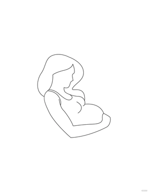 Simple Mother's Day Coloring Page
