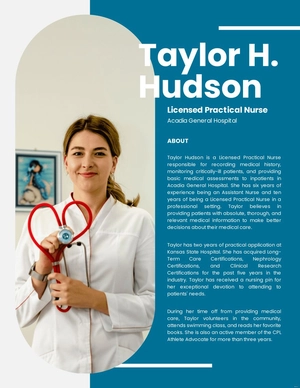Medical Professional Bio Template