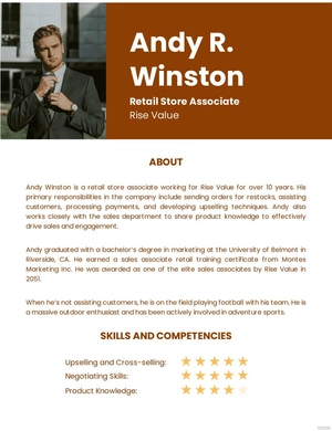Professional Sales Bio Template