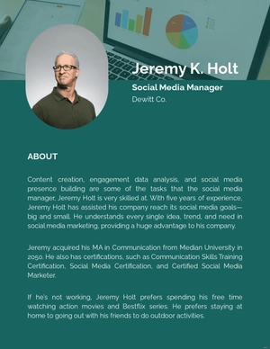 Professional Personal Bio Template