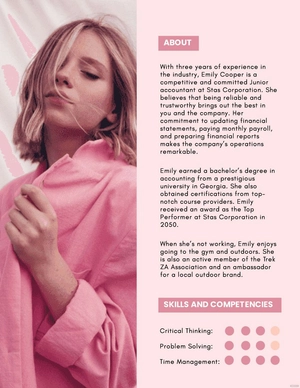 Professional Bio Template For Accountant