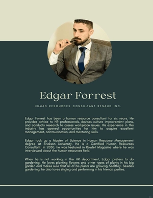 Professional Bio Template For Consultant