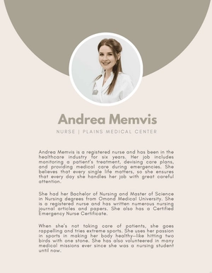 Professional Bio Template For Nurse