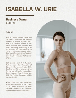 Professional Business Bio Template