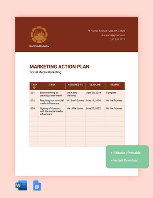Action Items Template
