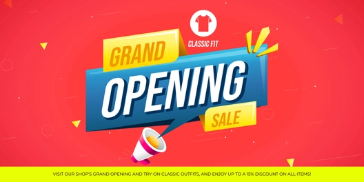Grand Opening Tarpaulin Template