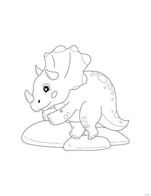 Easy Dinosaur Coloring Page