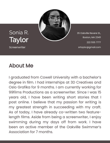 Free Self Introduction Introduce Yourself Template to Edit Online