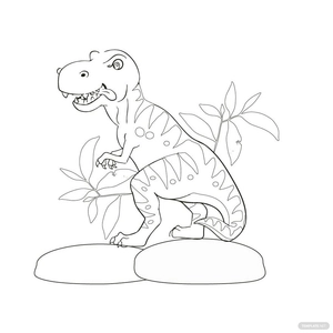 Dinosaur Coloring Page For Kids