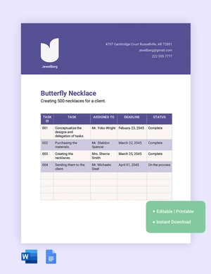 Action Item Checklist Template