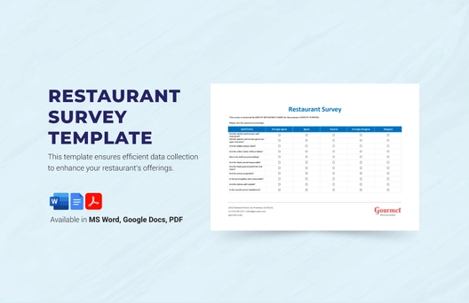 Restaurant Survey Template