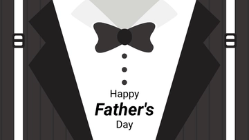 Free Black And White Father's Day Background Template to Edit Online