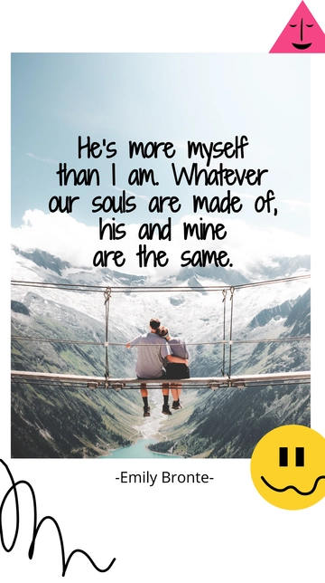 Free Emily Bronte Soul Connection Quote Template to Edit Online