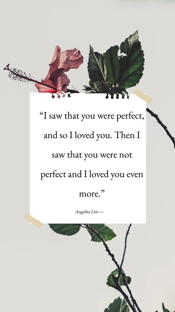 Angelita Lim: Loving Imperfections Perfectly Quote