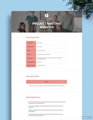 Project Meeting Minutes Template